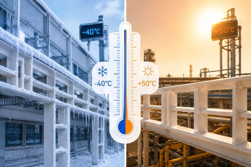La mayoría de los ingenieros saben que el FRP es resistente a la corrosión. Menos saben cómo se comporta en temperaturas extremas